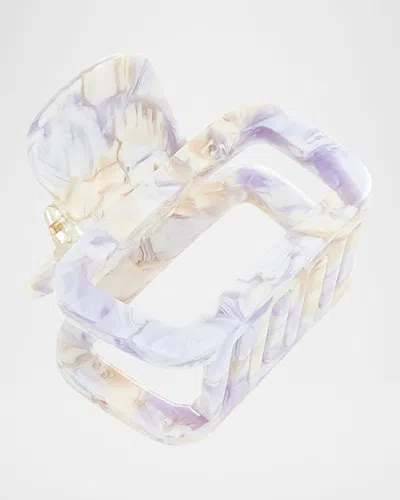 L. Erickson Usa Opal Square Acetate Jaw Clip In Lavender