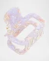 L. Erickson Usa Opal Square Acetate Jaw Clip In Purple
