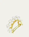L. Erickson Usa Pandora Pearly Ponytail Barrette In Cream Pearl