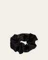 L. Erickson Usa Silk Charmeuse Oversized Scrunchie In Charmeuse Black