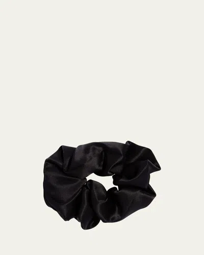 L. Erickson Usa Silk Charmeuse Oversized Scrunchie In Charmeuse Black