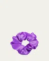 L. Erickson Usa Silk Charmeuse Oversized Scrunchie In Electric Grape