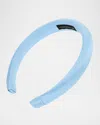 L. Erickson Usa Silk Charmeuse Padded Headband In Cloud