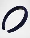 L. Erickson Usa Silk Charmeuse Padded Headband In Navy