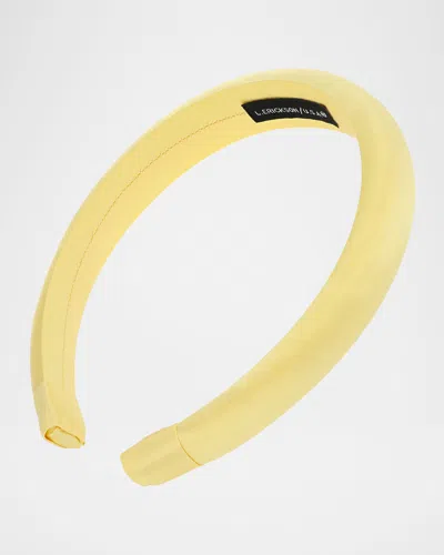 L. Erickson Usa Silk Charmeuse Padded Headband In Plantain