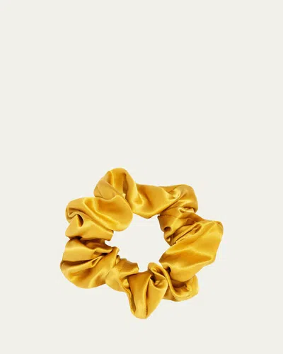 L. Erickson Usa Silky Charmeuse Medium Pony Scrunchie In Silk Charmeuse Dijon