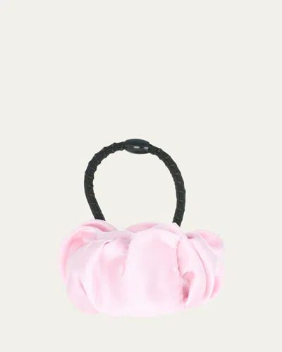 L. Erickson Usa Super Scrunch Ponytail Holder In Silk Charmeuse Piglet