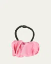 L. Erickson Usa Super Scrunch Ponytail Holder In Silk Charmeuse Pink Wax