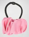 L. Erickson Usa Super Scrunch Ponytail Holder In Silk Charmeuse Pink Wax