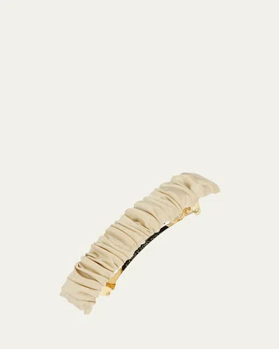 L. Erickson Usa Super Scrunch Silk Barrette In Silk Charmeuse Morning Tan