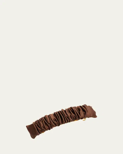 L. Erickson Usa Super Scrunch Silk Barrette In Silk Charmeuse Sable
