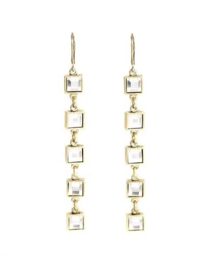 L George Women's Crystal Hanging Earrings In Gold