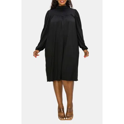 L I V D Amal Long Sleeve Stretch Dress In Black
