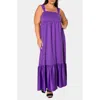 L I V D Angelika Ruffle Hem Sleeveless Maxi Dress In Purple