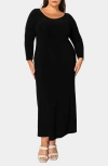 L I V D Ashe Long Sleeve Maxi Dress In Black