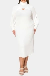 L I V D Aster Plissé Two-piece Sweater Dress In Ivory