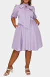 L I V D Carina Donna Fit & Flare Midi Dress In Purple