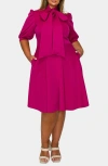 L I V D Carina Donna Fit & Flare Midi Dress In Purple