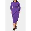 L I V D Elora Rib Sweater Dress In Purple