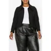 L I V D Erica Faux Shearling Crop Jacket In Black