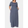 L I V D Eva Jersey Maxi Dress In Charcoal