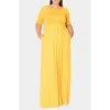 L I V D Eva Jersey Maxi Dress In Mustard
