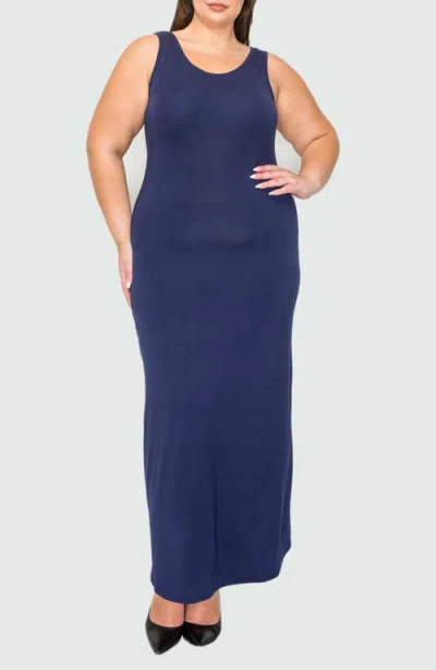 L I V D Everyday Essential Tank Maxi Dress In Navy
