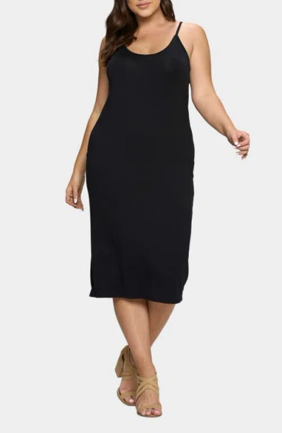 L I V D Jennie Stretch Midi Body-con Dress In Black