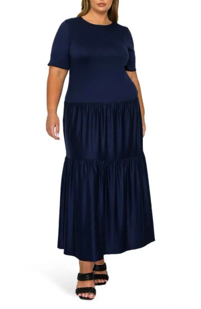 L I V D Jourdan Tiered Maxi Dress