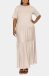 L I V D Jourdan Tiered Maxi Dress In Pattern