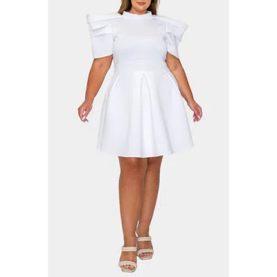 L I V D Karina Statement Stretch Neoprene Fit & Flare Dress