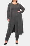 L I V D Luna 3-piece Rib Lounge Set In Black Charcoal
