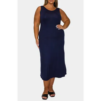 L I V D Mellie Sleeveless Jersey Maxi Dress In Blue