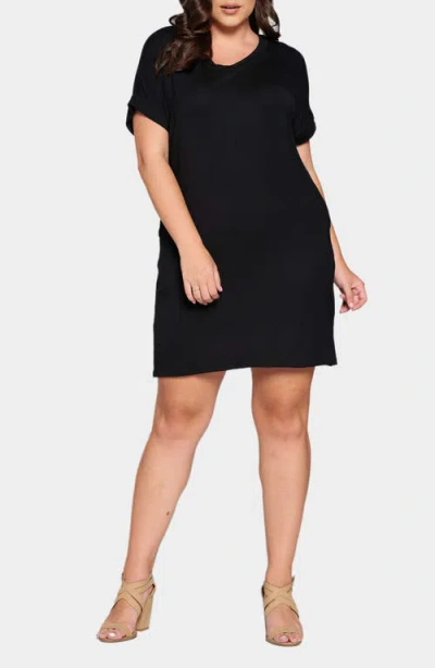 L I V D Mia Everyday T-shirt Dress In Black