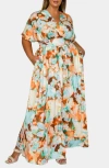 L I V D Minoa Floral Print Maxi Dress In Multi