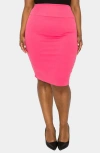 L I V D Molly Pencil Skirt In Coral Bright