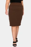 L I V D Molly Pencil Skirt In Brown