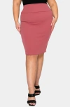 L I V D Molly Pencil Skirt In Marsala