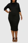 L I V D Mona Midi Dress In Black