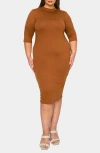 L I V D Mona Midi Dress In Brown