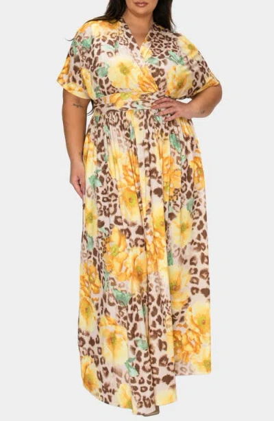 L I V D Panthera Floral Empire Waist Dress In Multi