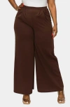 L I V D Rachel Pocket High Waist Wide Leg Pants In Light Brown