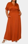 L I V D Raffi Maxi Dress In Brown