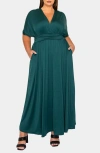 L I V D Raffi Maxi Dress In Hunter Green