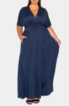 L I V D Raffi Maxi Dress In Navy