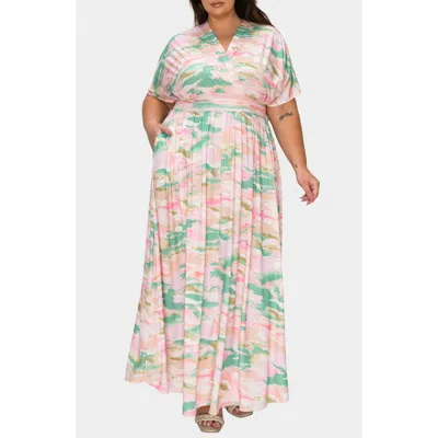 L I V D Reverie Empire Waist Maxi Dress In Multi