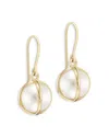 L. Klein 18k Pearl Drop Celeste Earrings