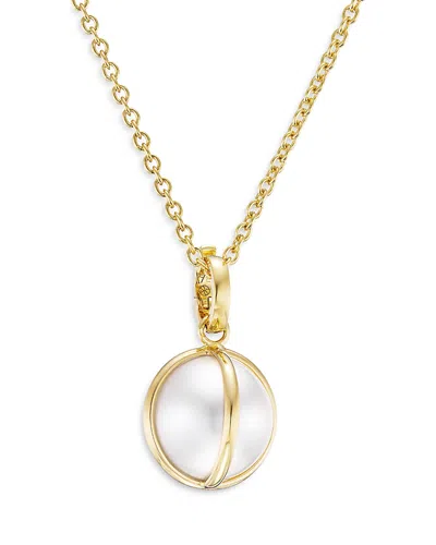 L. Klein 18k Yellow Gold Celeste Cultured Freshwater Pearl Pendant Necklace, 16-18 In White/gold