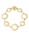 L. Klein 18k Yellow Gold Como Hammered Circle Link Bracelet In Gold