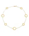 L. Klein 18k Yellow Gold Como Hammered Link Collar Necklace, 18 In Gold